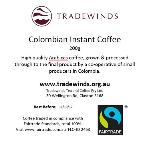 Columbian Fairtrade Instant Coffee